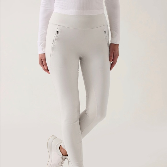 Athleta Peak Hybrid Fleece Tight, size medium, birch grey, NWOT - Picture 2 of 10